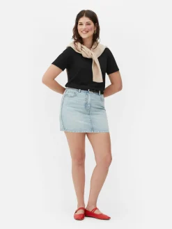 Mujer Primark Tops Y Camisetas|Camiseta De Cuello Redondo Y Corte Recto