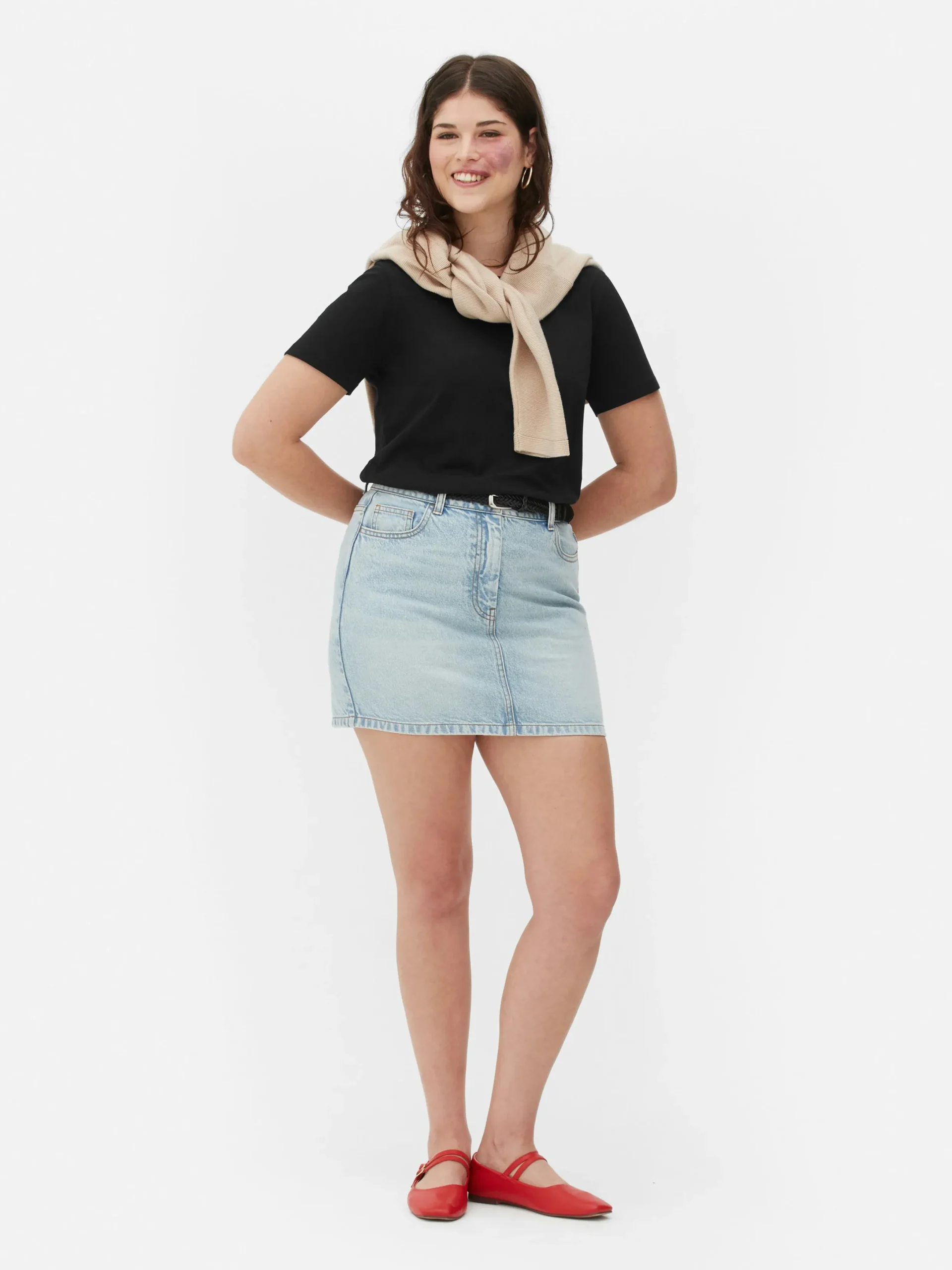 Mujer Primark Tops Y Camisetas|Camiseta De Cuello Redondo Y Corte Recto