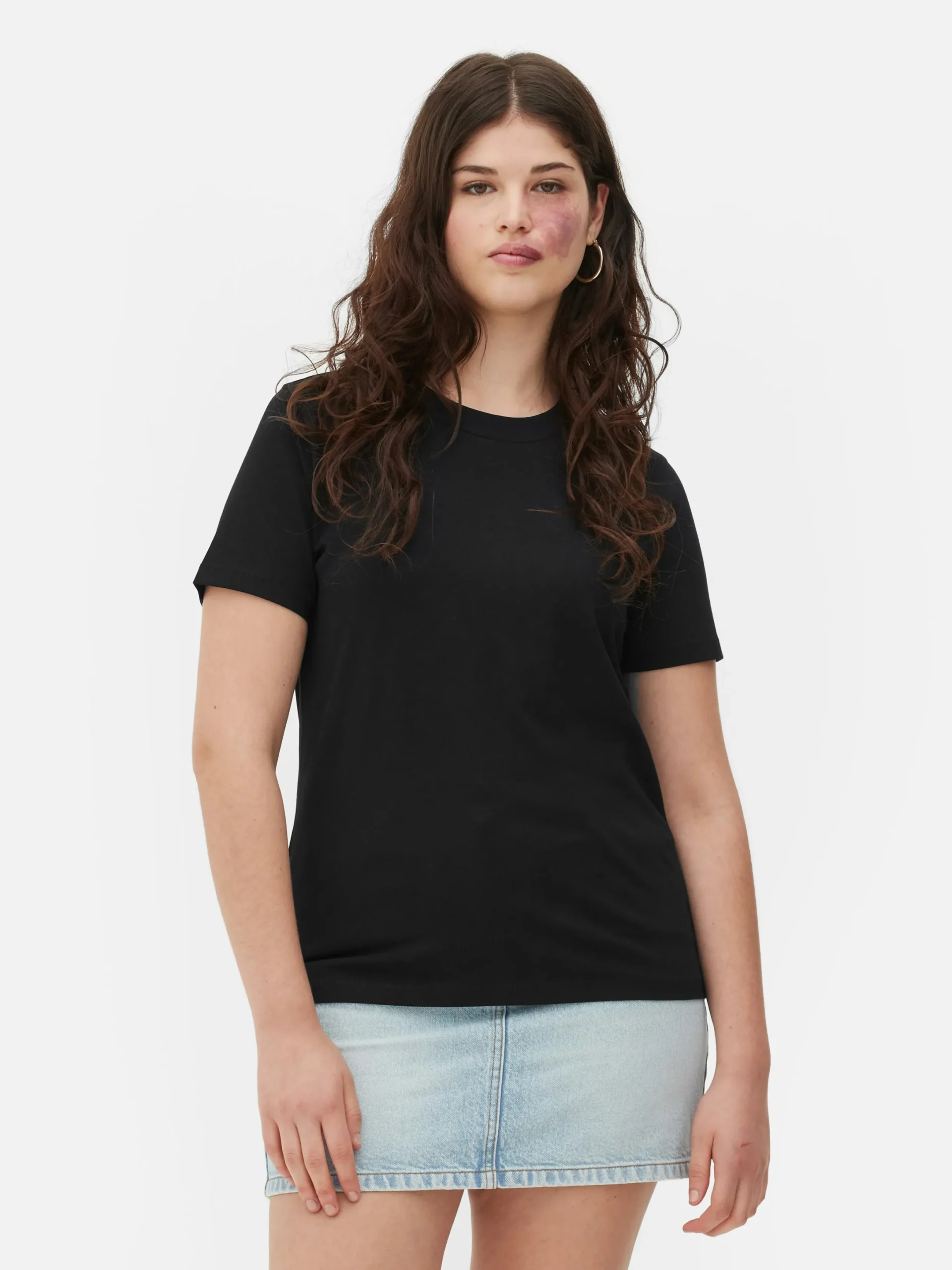 Mujer Primark Tops Y Camisetas|Camiseta De Cuello Redondo Y Corte Recto