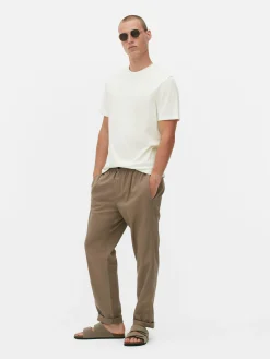 Hombre Primark Tops Y Camisetas|Camiseta De Cuello Redondo Y Corte Recto