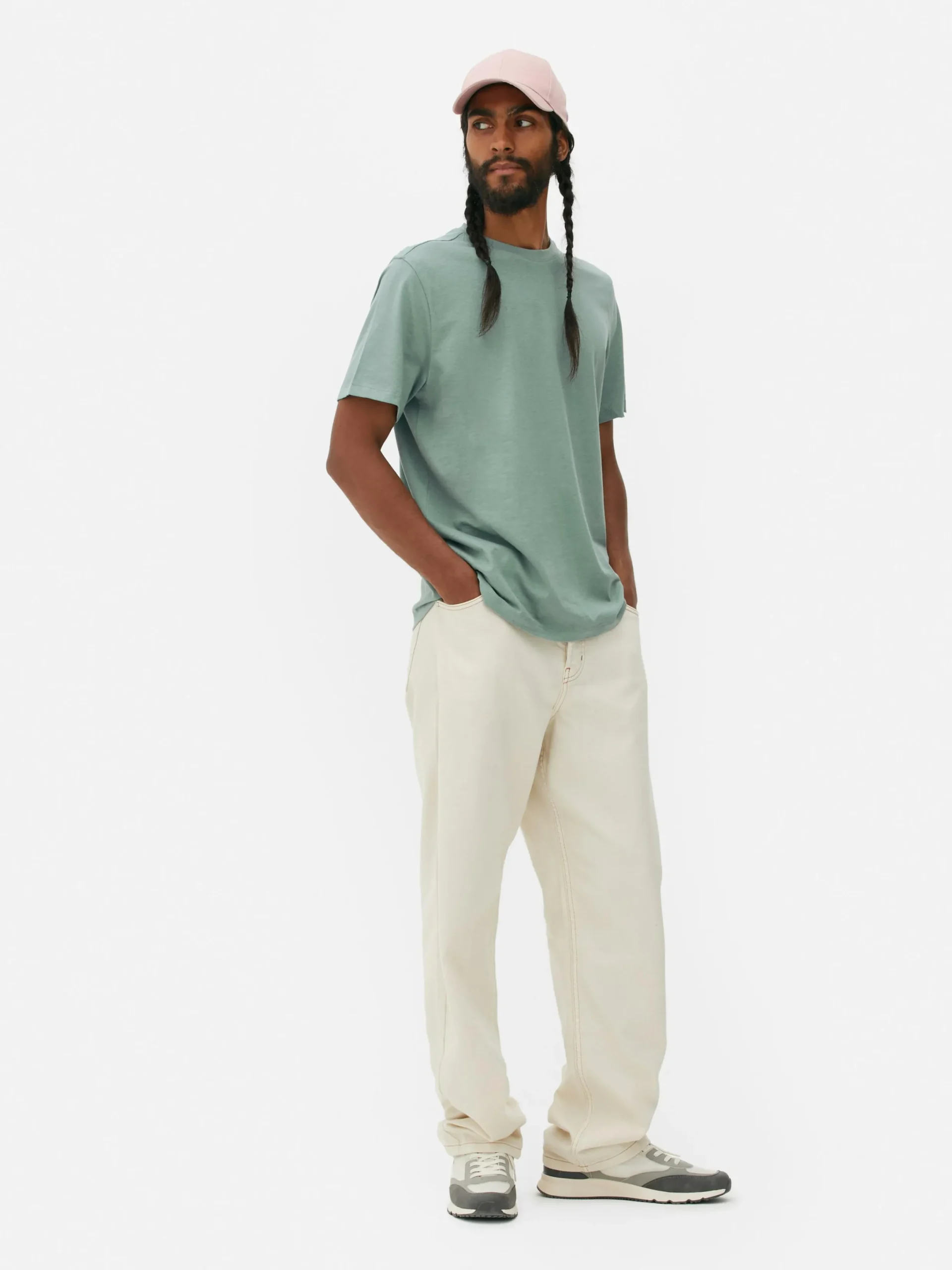 Hombre Primark Tops Y Camisetas|Camiseta De Cuello Redondo Y Corte Recto