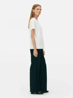 Mujer Primark Tops Y Camisetas|Camiseta De Cuello Redondo De The Edit