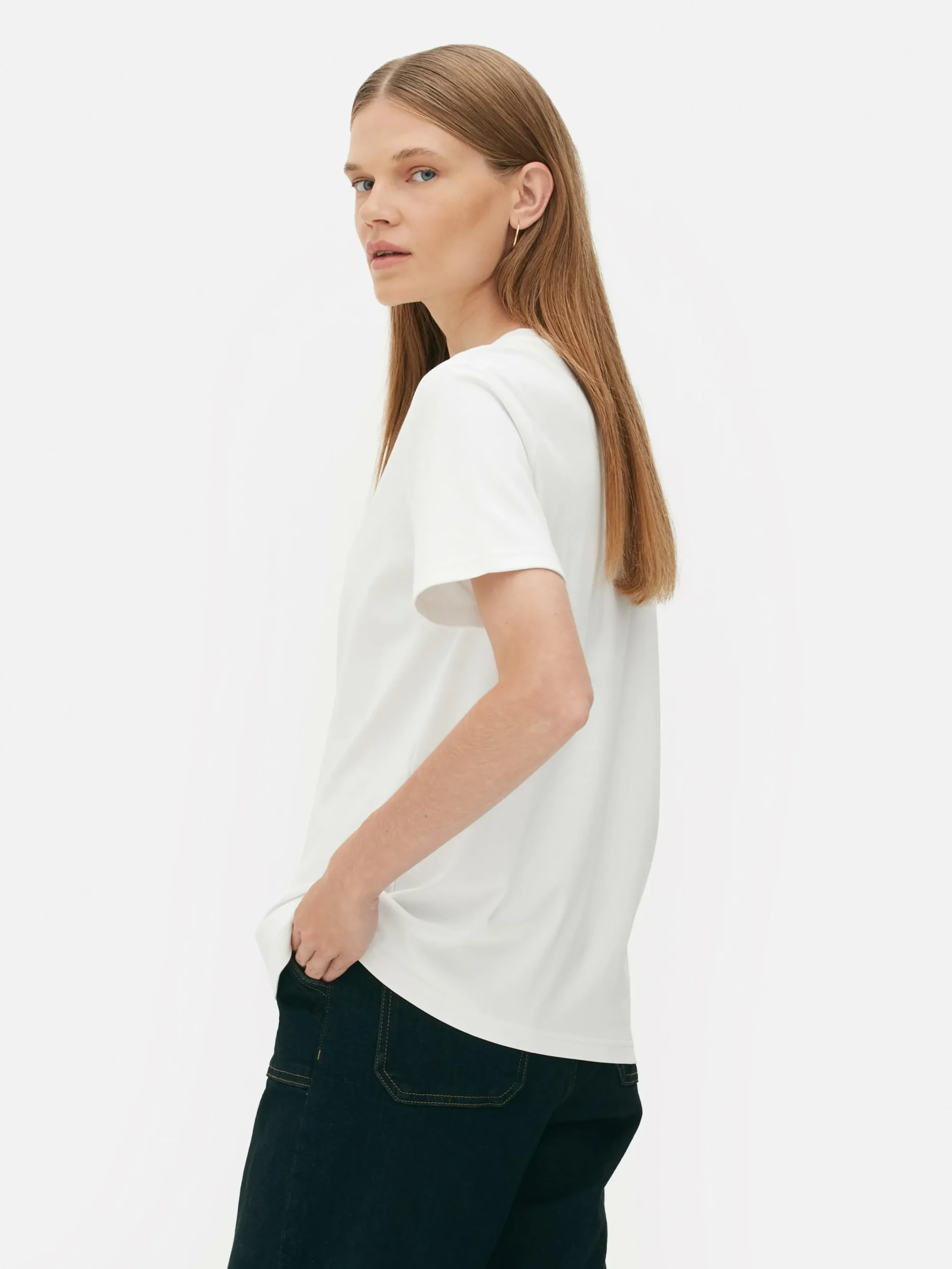 Mujer Primark Tops Y Camisetas|Camiseta De Cuello Redondo De The Edit