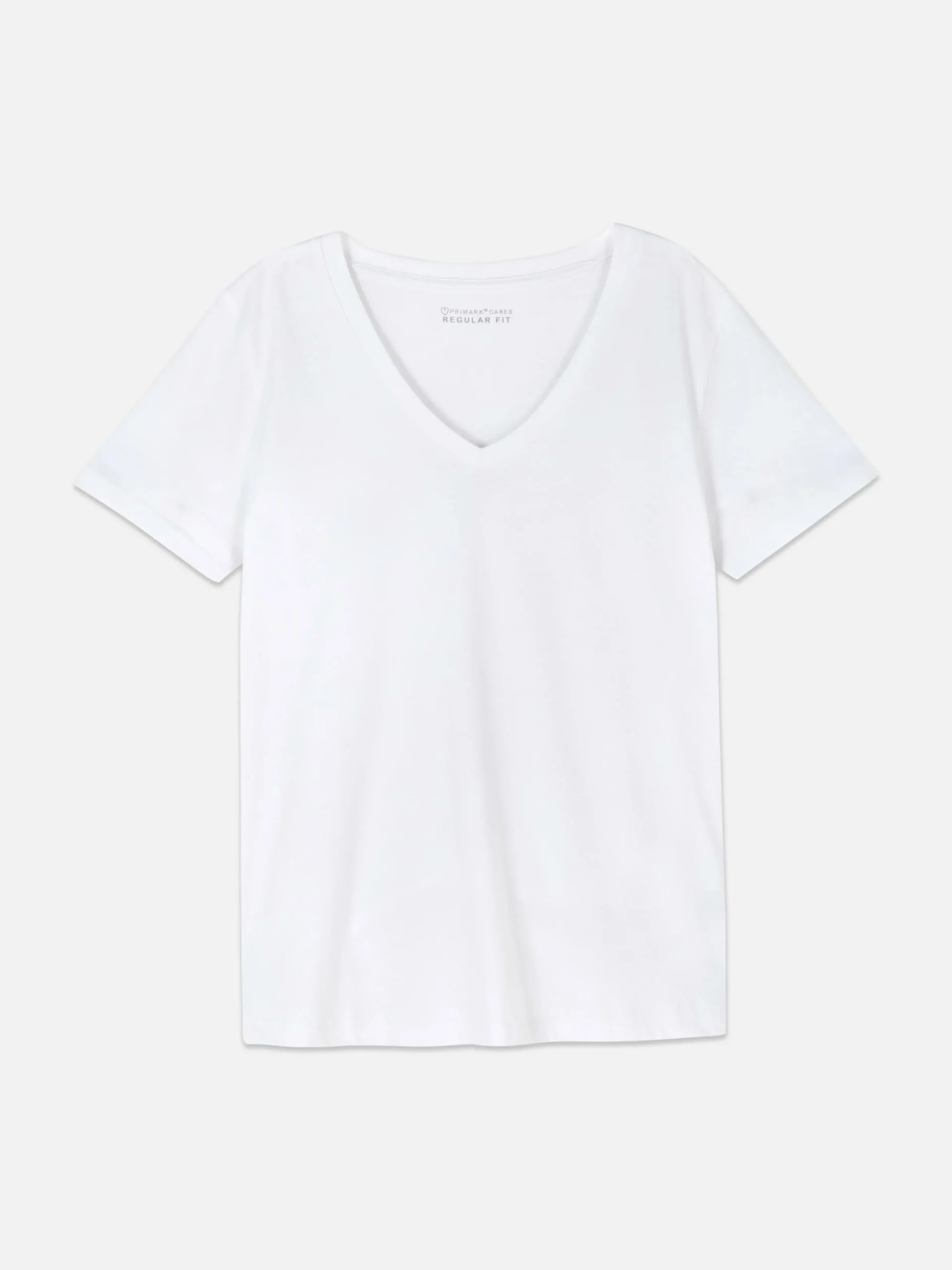 Mujer Primark Tops Y Camisetas|Camiseta De Manga Corta Con Cuello De Pico