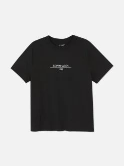 Mujer Primark Tops Y Camisetas|Camiseta De Manga Corta Con Estampado Gráfico