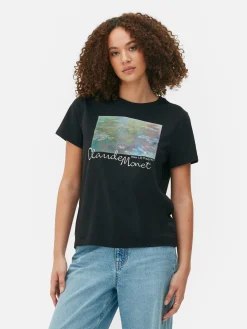 Mujer Primark Tops Y Camisetas|Camiseta De Manga Corta De Claude Monet