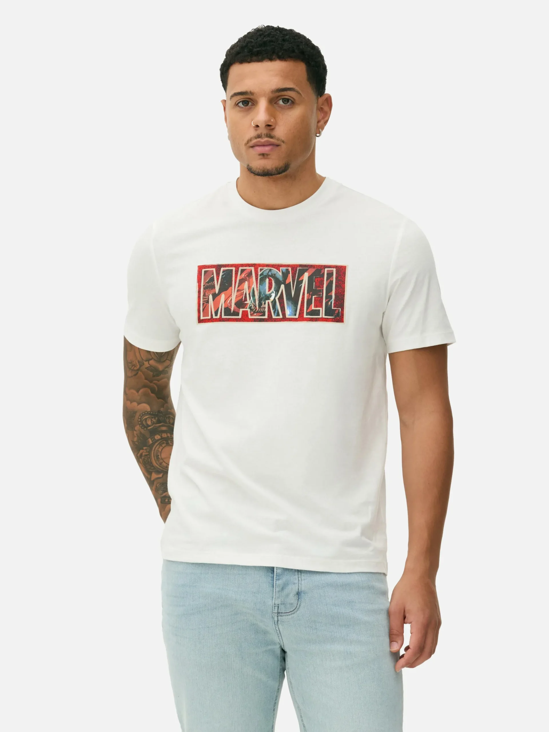 Hombre Primark Camisetas Y Sudaderas Con Estampado Gráfico|Tops Y Camisetas|Camiseta De Manga Corta Gráfica De MARVEL