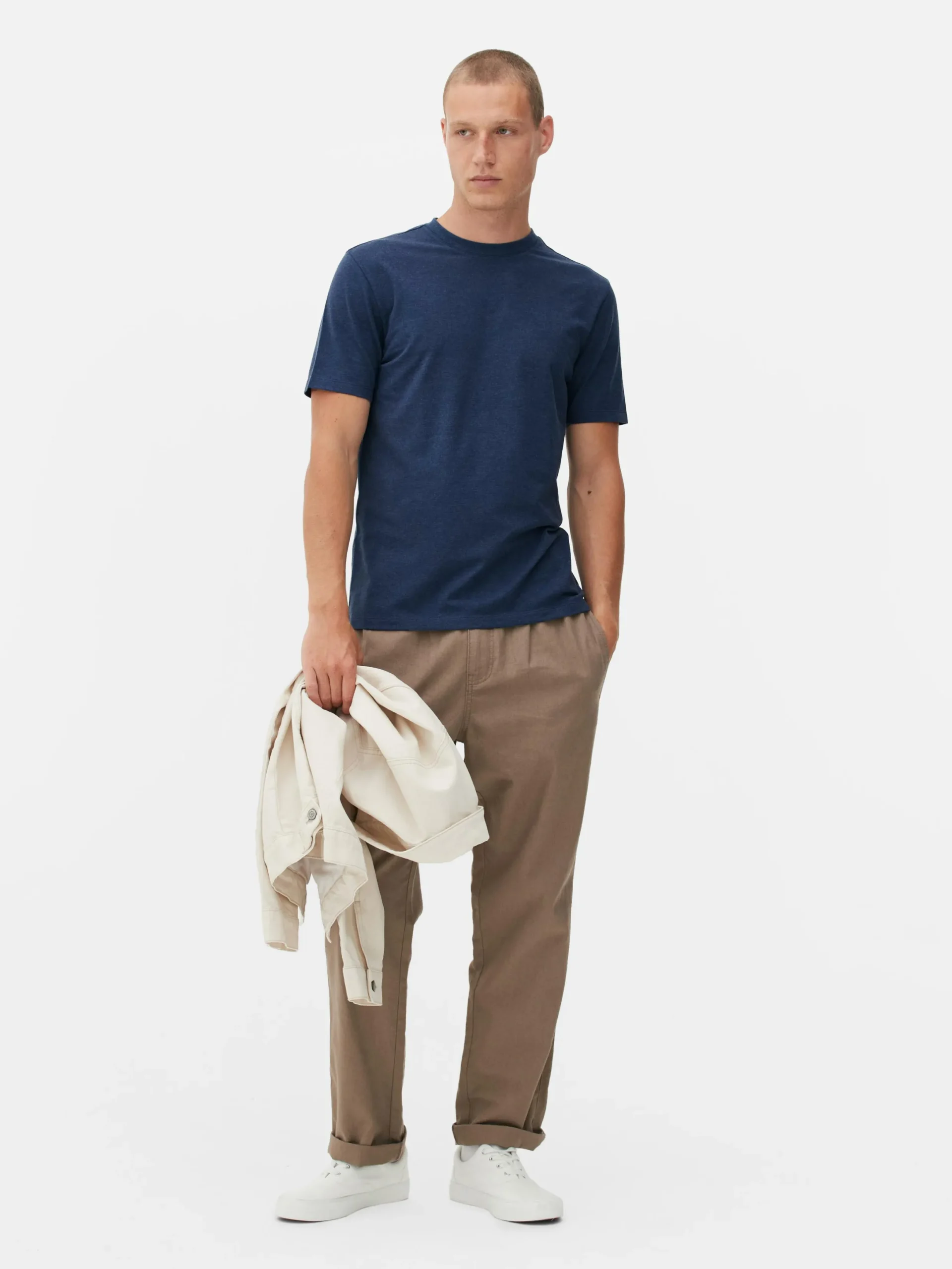 Hombre Primark Tops Y Camisetas|Camiseta De Manga Corta Y Corte Entallado