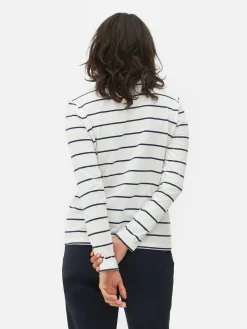 Mujer Primark Tops Y Camisetas|Camiseta De Manga Larga A Rayas