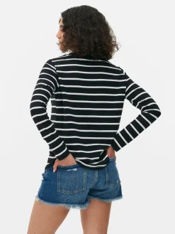 Mujer Primark Tops Y Camisetas|Camiseta De Manga Larga A Rayas