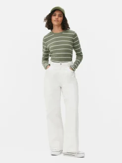 Mujer Primark Tops Y Camisetas|Camiseta De Manga Larga A Rayas