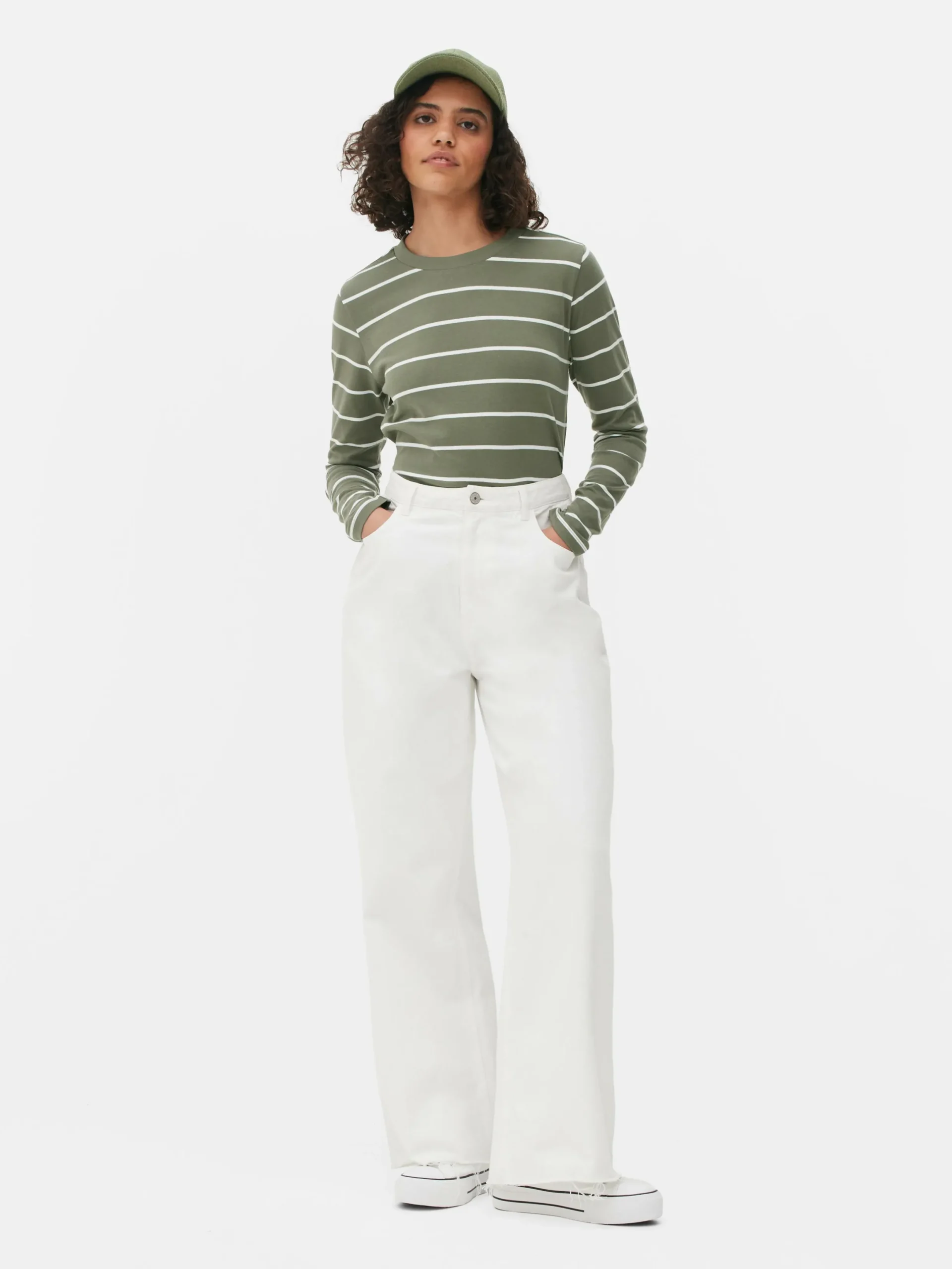 Mujer Primark Tops Y Camisetas|Camiseta De Manga Larga A Rayas