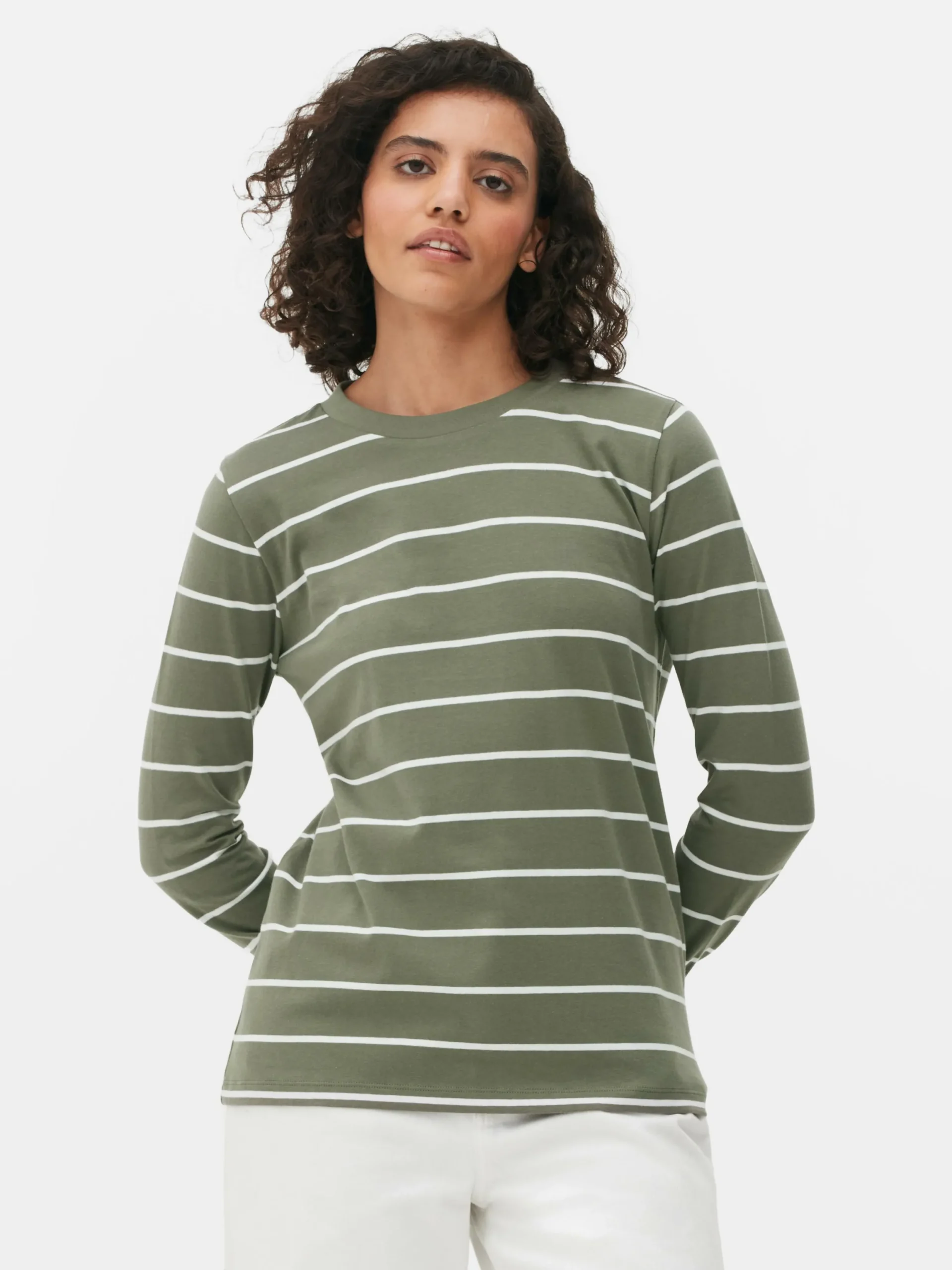 Mujer Primark Tops Y Camisetas|Camiseta De Manga Larga A Rayas