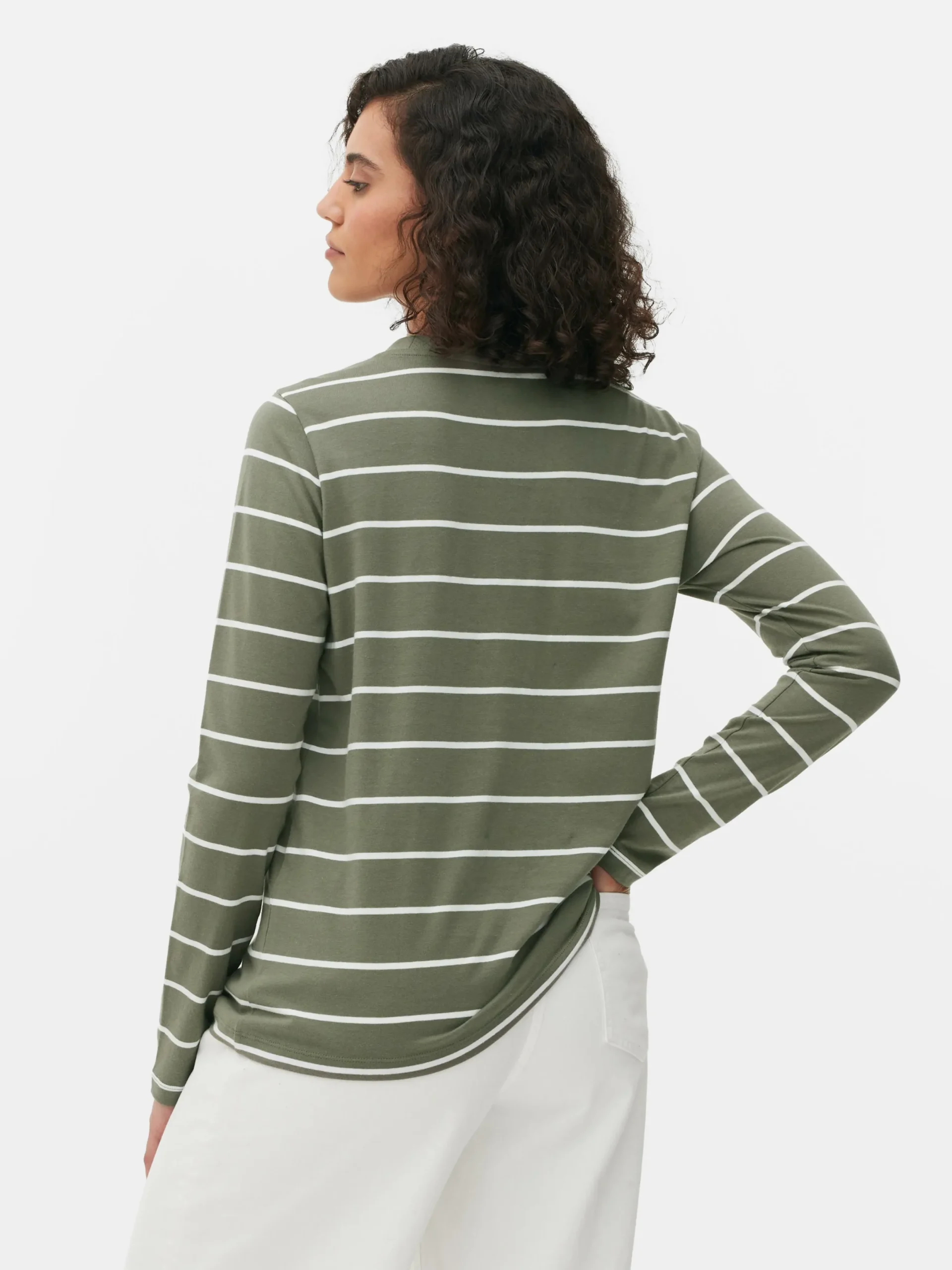 Mujer Primark Tops Y Camisetas|Camiseta De Manga Larga A Rayas