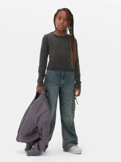 Niños Primark Tops Y Camisetas|Camiseta De Manga Larga Con Lavado ácido