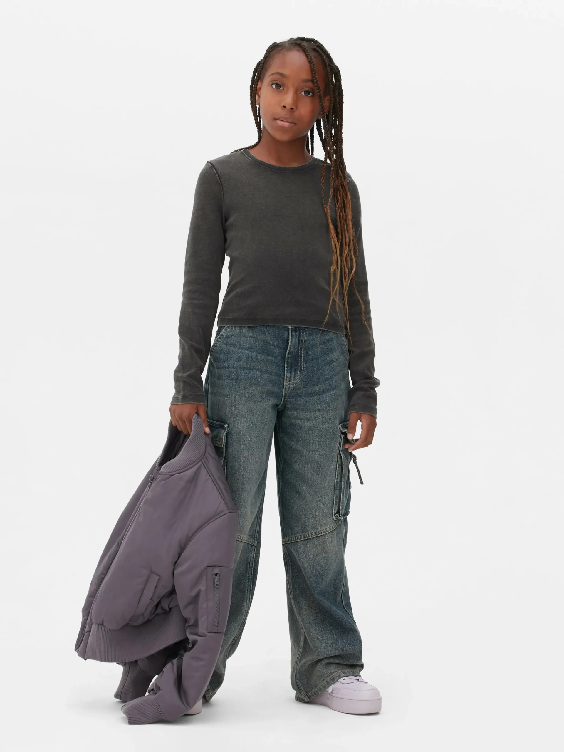 Niños Primark Tops Y Camisetas|Camiseta De Manga Larga Con Lavado ácido