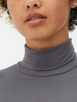 Mujer Primark Tops Y Camisetas|Camiseta De Manga Larga Con Cuello Vuelto