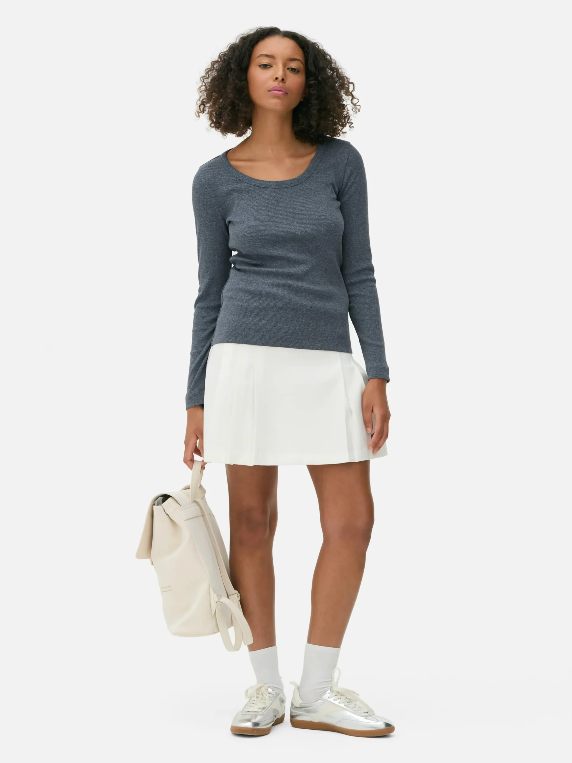 Mujer Primark Tops Y Camisetas|Camiseta De Manga Larga Con Escote Amplio