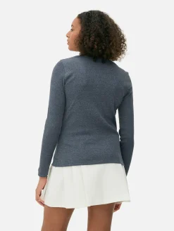 Mujer Primark Tops Y Camisetas|Camiseta De Manga Larga Con Escote Amplio