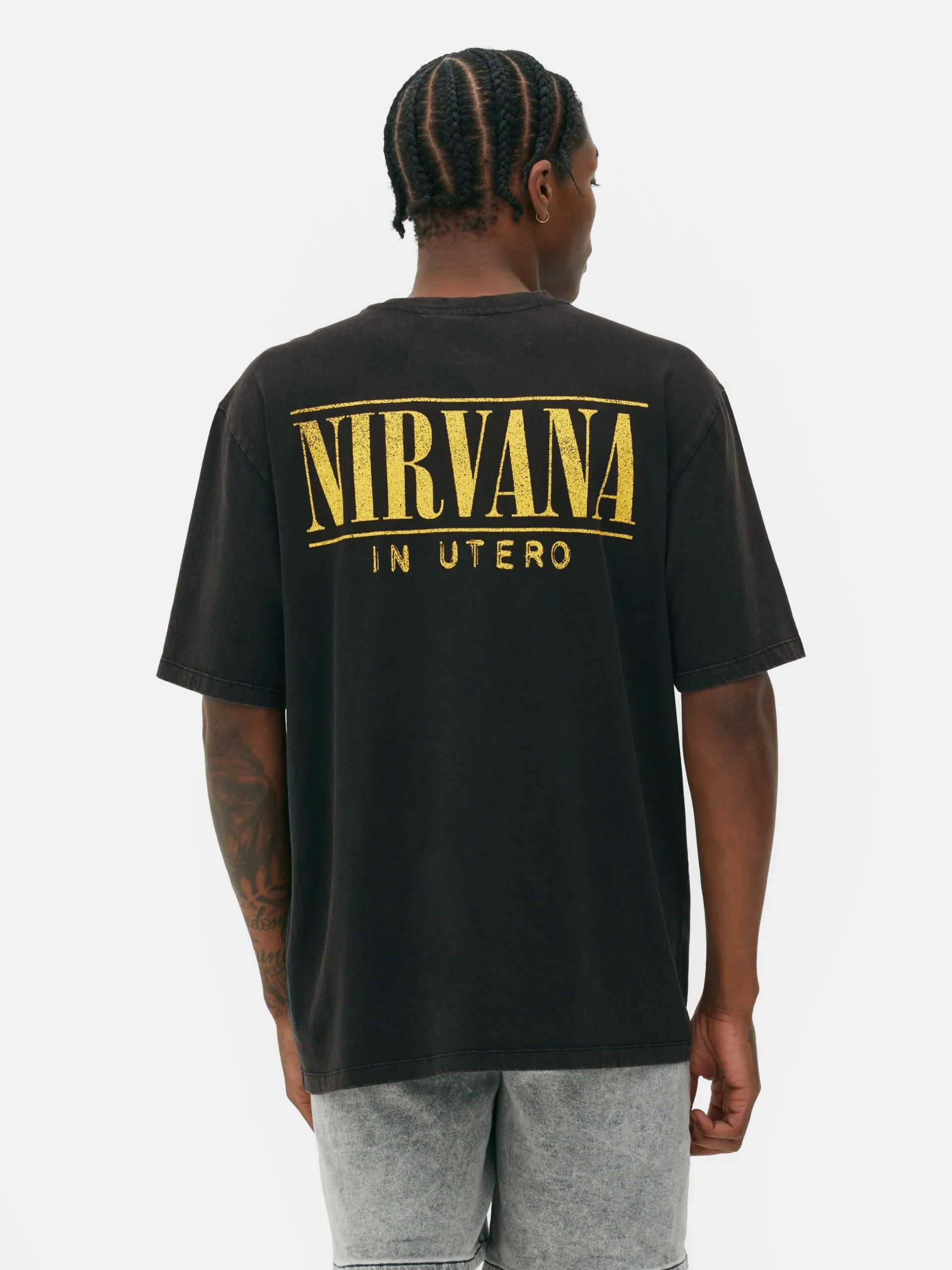 Hombre Primark Camisetas Y Sudaderas Con Estampado Gráfico|Tops Y Camisetas|Camiseta De Nirvana Con Efecto Lavado