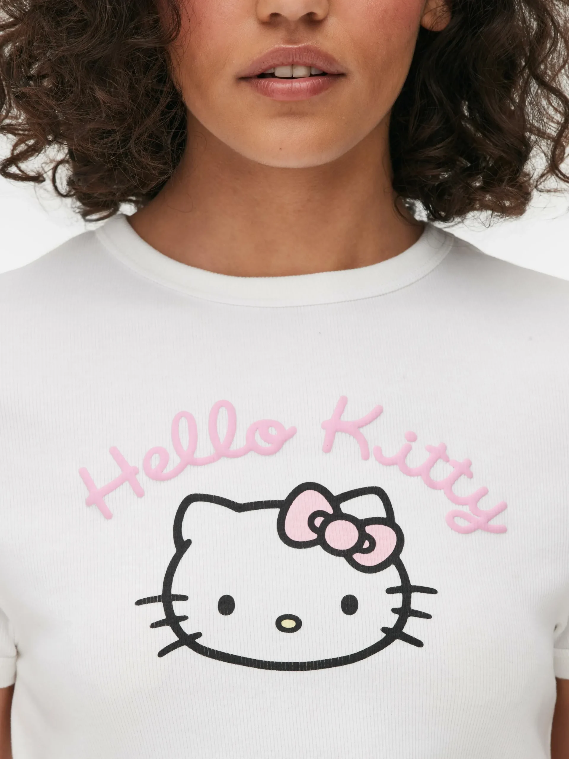 Mujer Primark Tops De Pijama|Camiseta De Pijama Corta Y Ceñida De Hello Kitty
