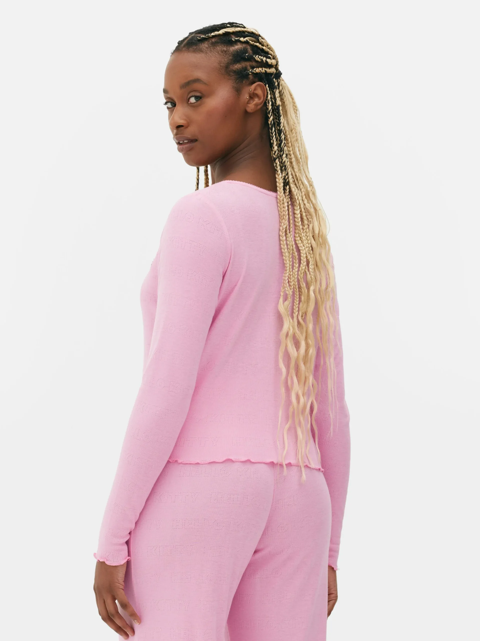 Mujer Primark Tops De Pijama|Camiseta De Pijama De Pointelle De Hello Kitty