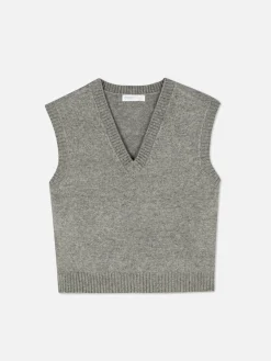 Mujer Primark Jerseys Y Cárdigans|Camiseta De Punto Sin Mangas Con Cuello De Pico