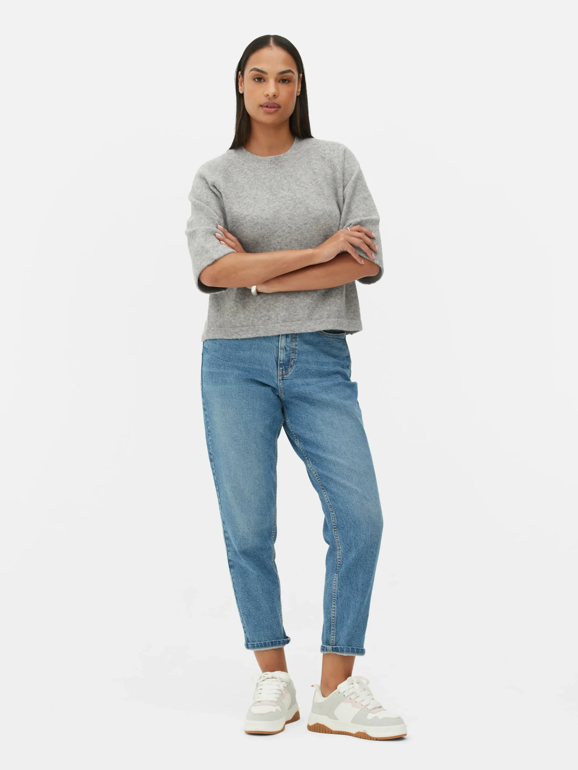 Mujer Primark Tops Y Camisetas|Camiseta De Punto Y Corte Cuadrado