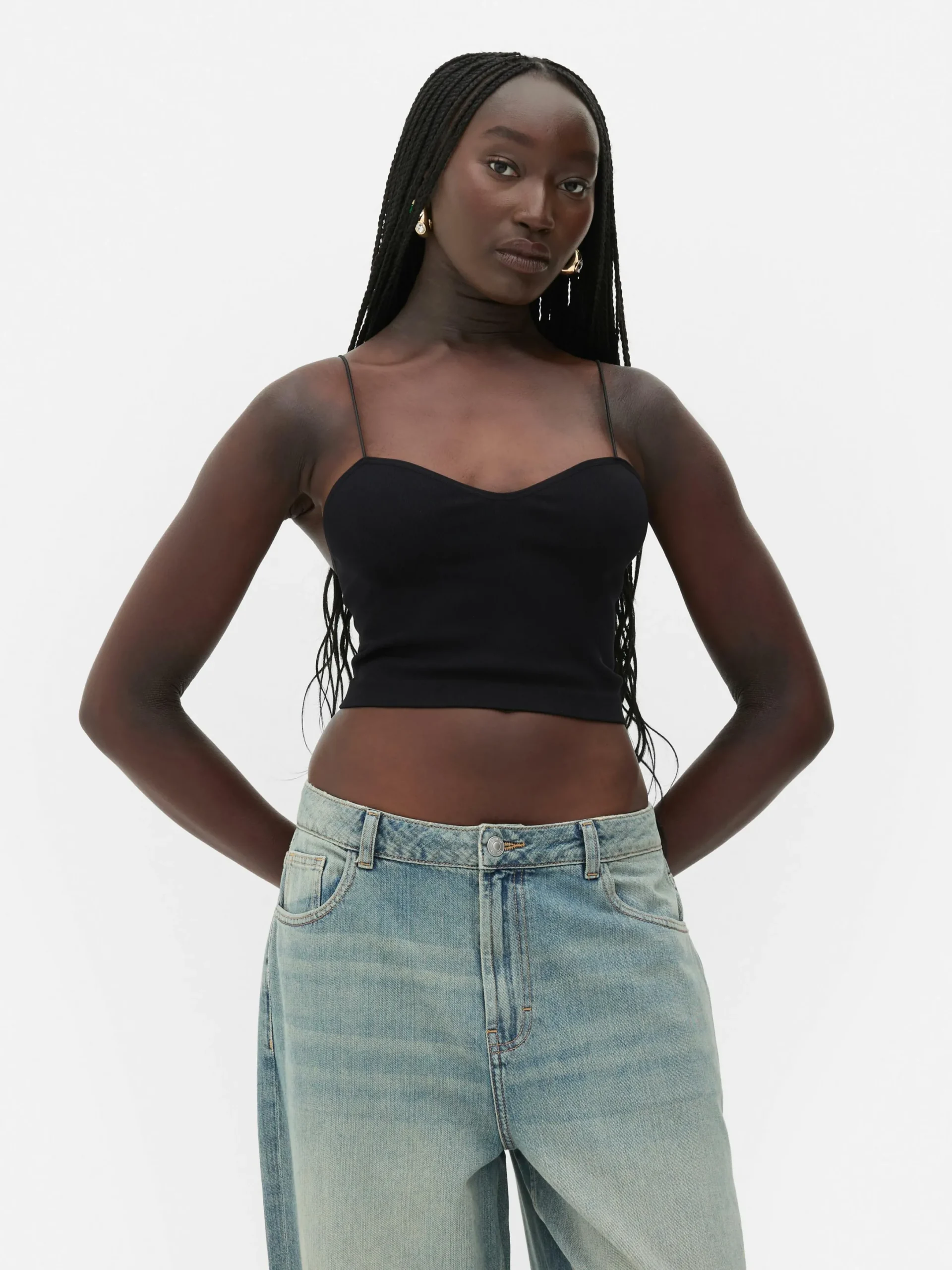 Mujer Primark Tops Y Camisetas|Camiseta De Tirantes Corta Sin Costuras De Rita Ora