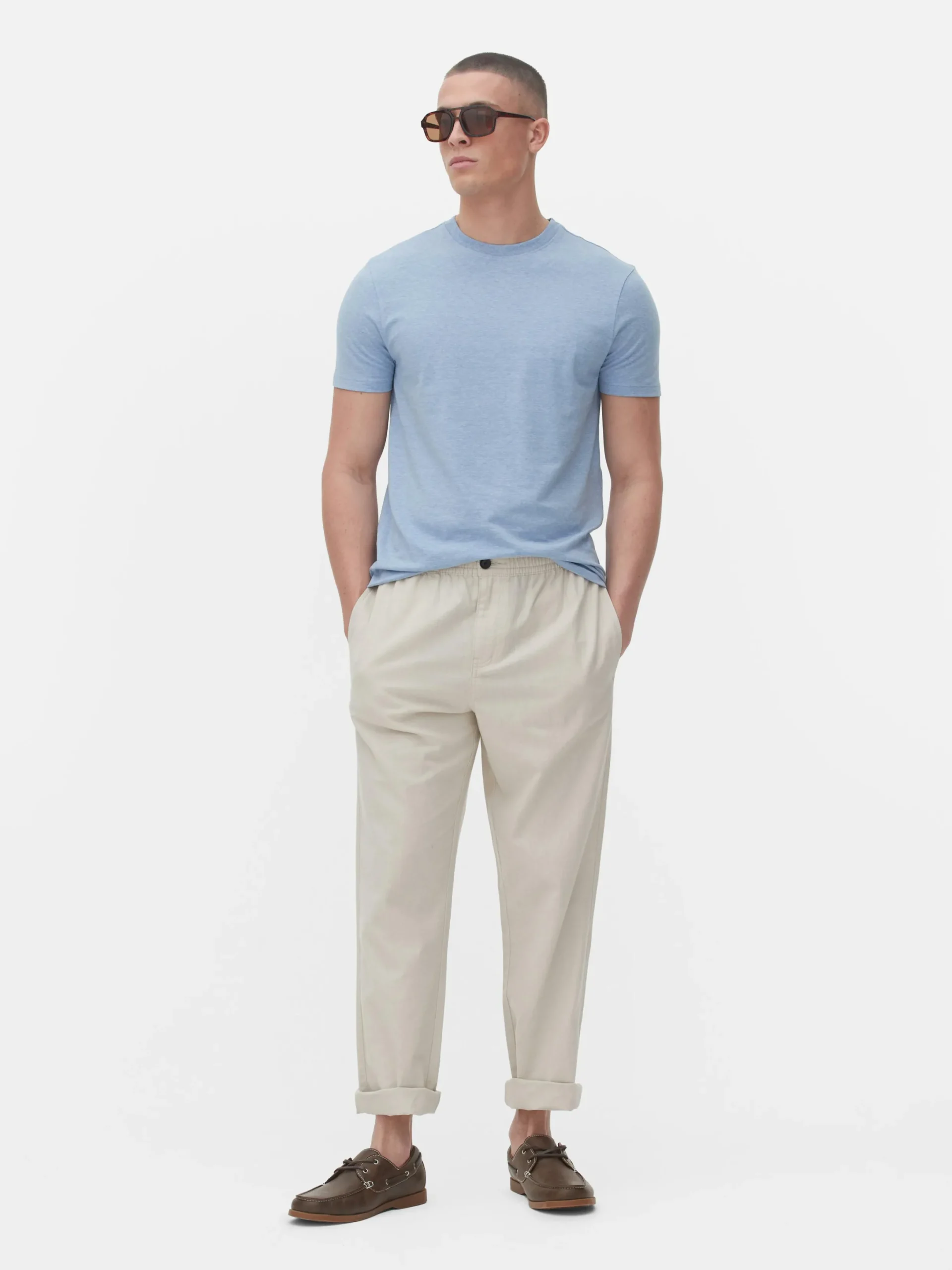 Hombre Primark Tops Y Camisetas|Camiseta Elástica Clásica