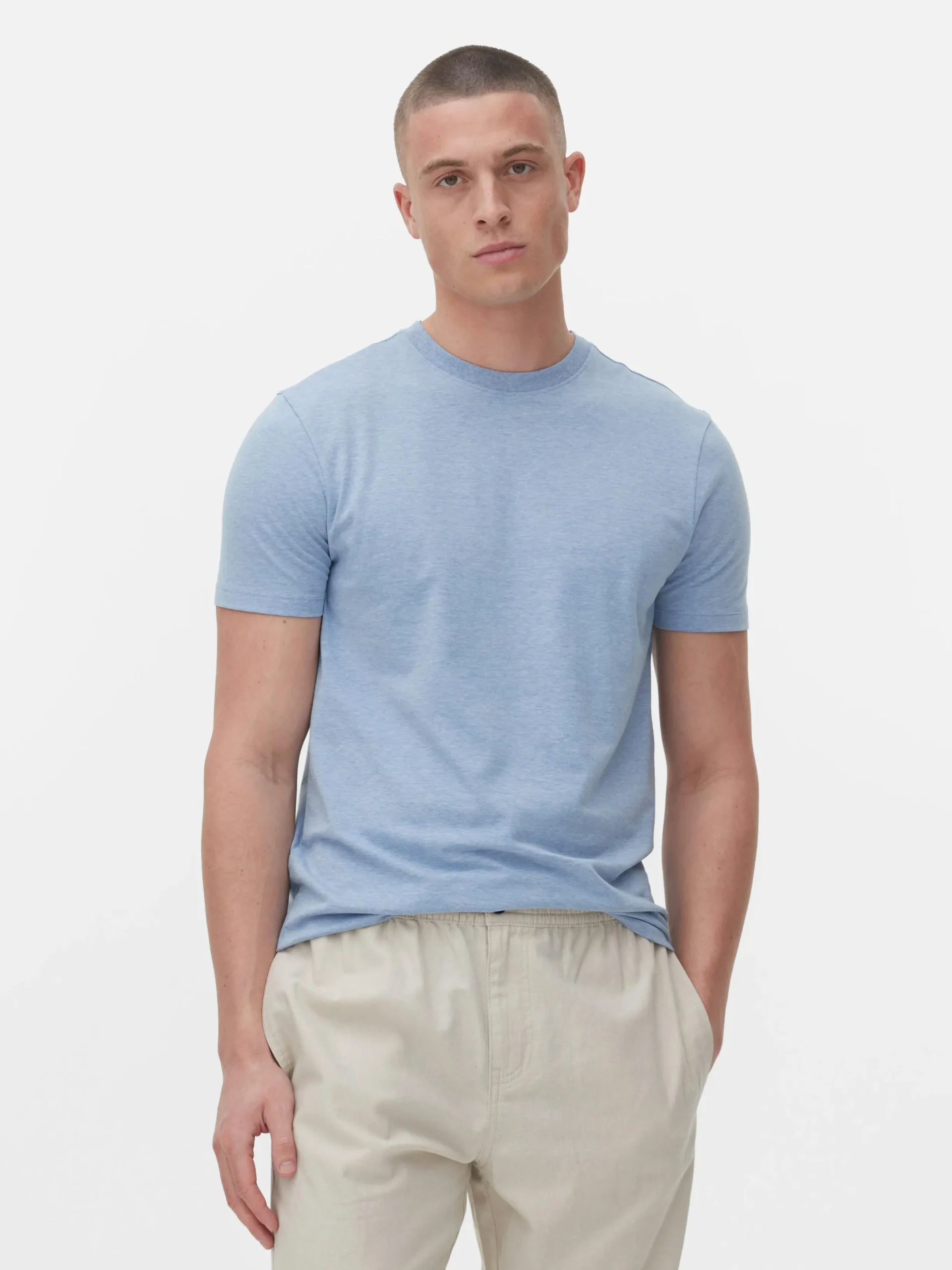 Hombre Primark Tops Y Camisetas|Camiseta Elástica Clásica