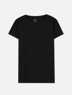 Mujer Primark Tops Y Camisetas|Camiseta Elástica Con Cuello Redondo