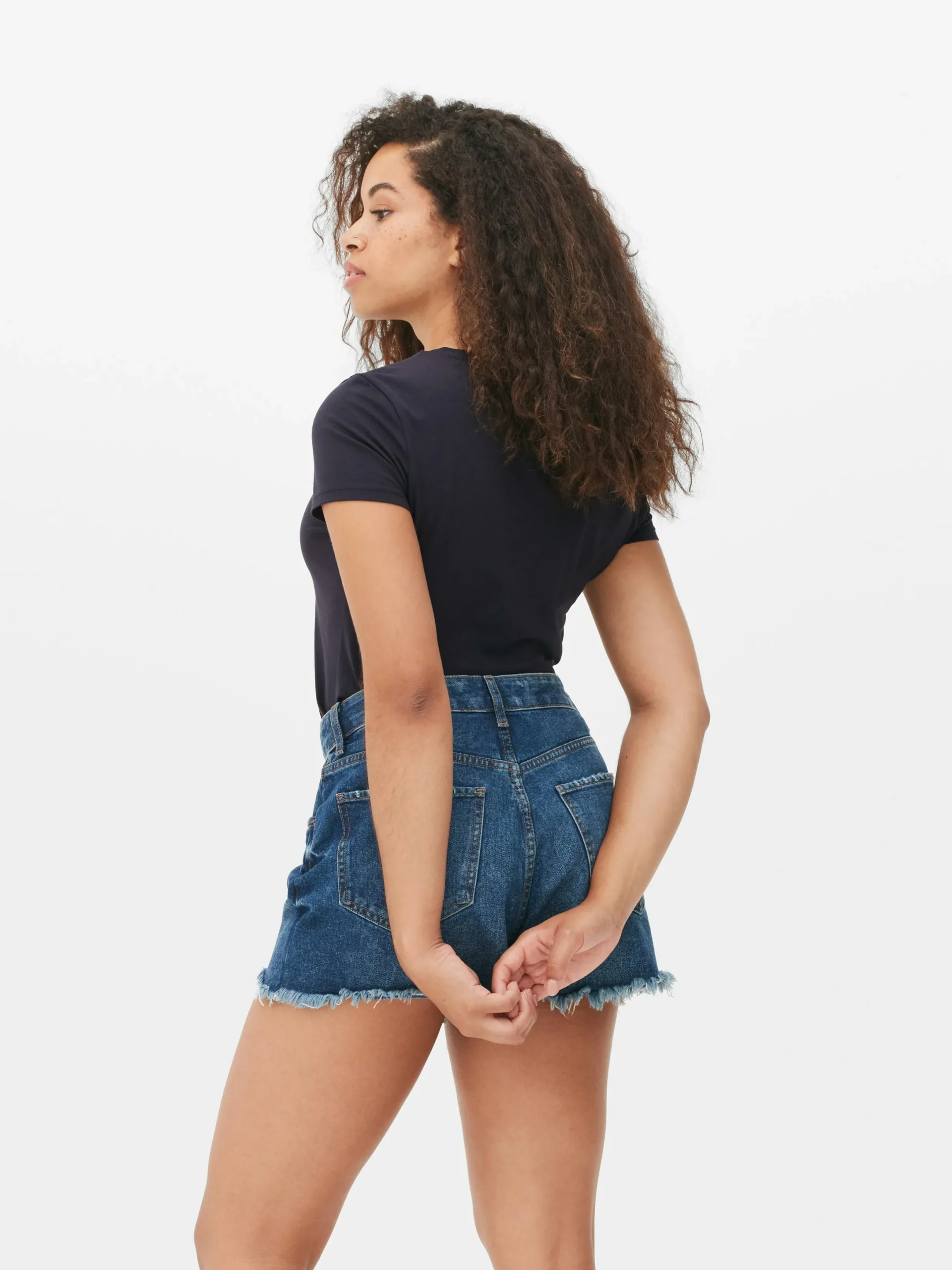 Mujer Primark Tops Y Camisetas|Camiseta Elástica Con Cuello Redondo