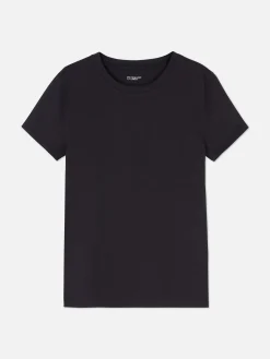 Mujer Primark Tops Y Camisetas|Camiseta Elástica Con Cuello Redondo