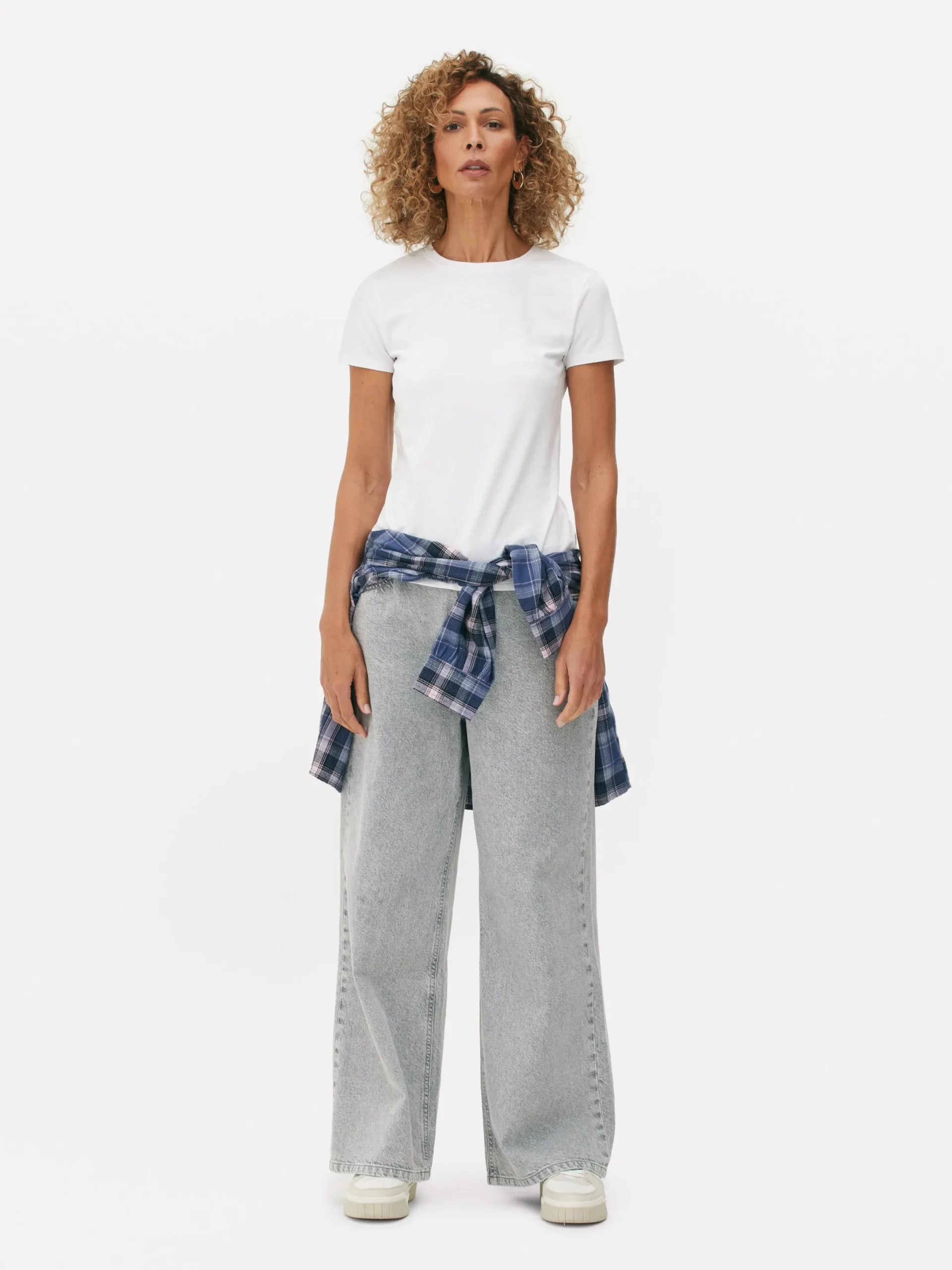 Mujer Primark Tops Y Camisetas|Camiseta Elástica De Cuello Redondo