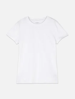 Mujer Primark Tops Y Camisetas|Camiseta Elástica De Cuello Redondo