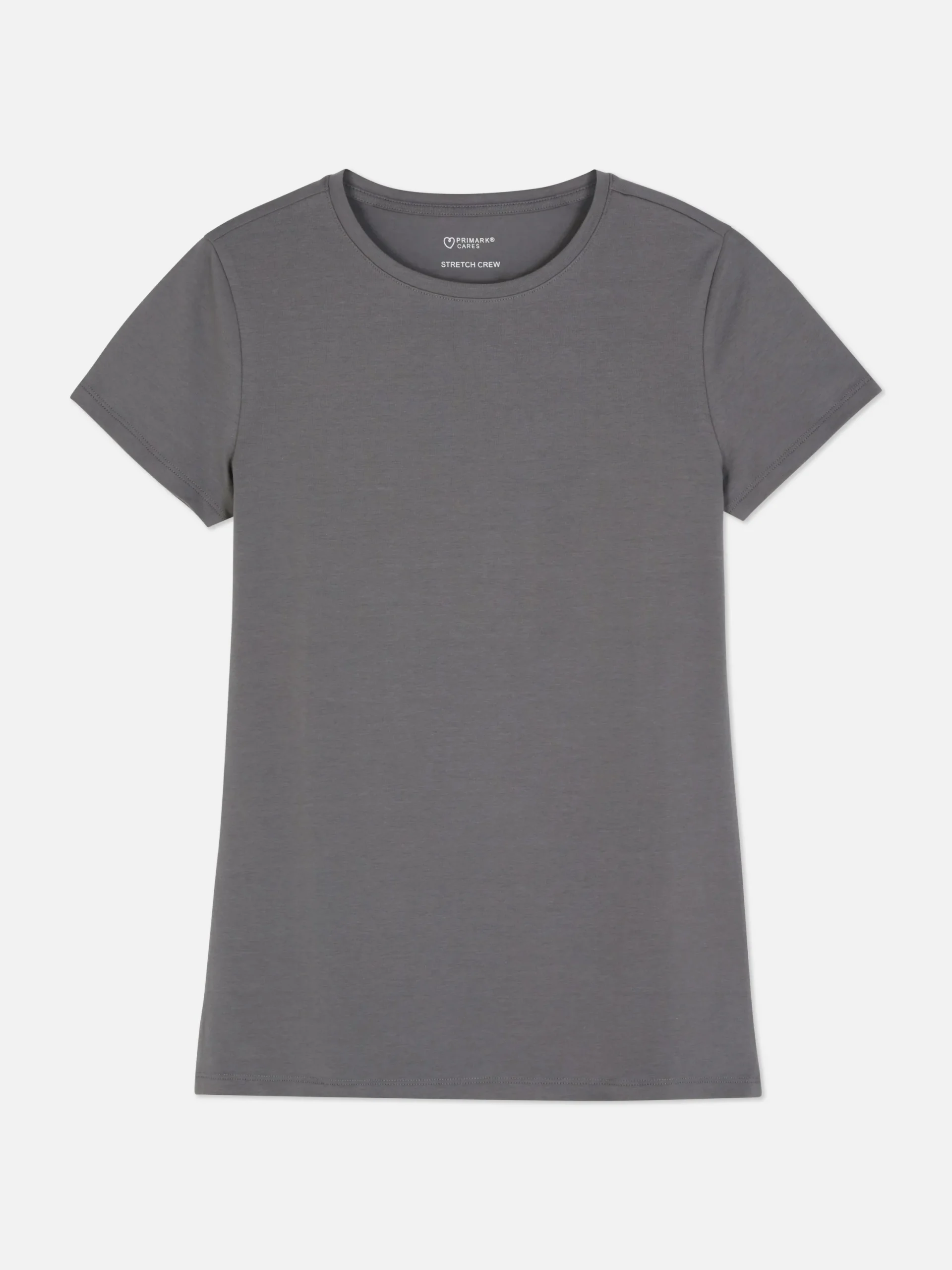 Mujer Primark Tops Y Camisetas|Camiseta Elástica De Manga Corta Y Cuello Redondo