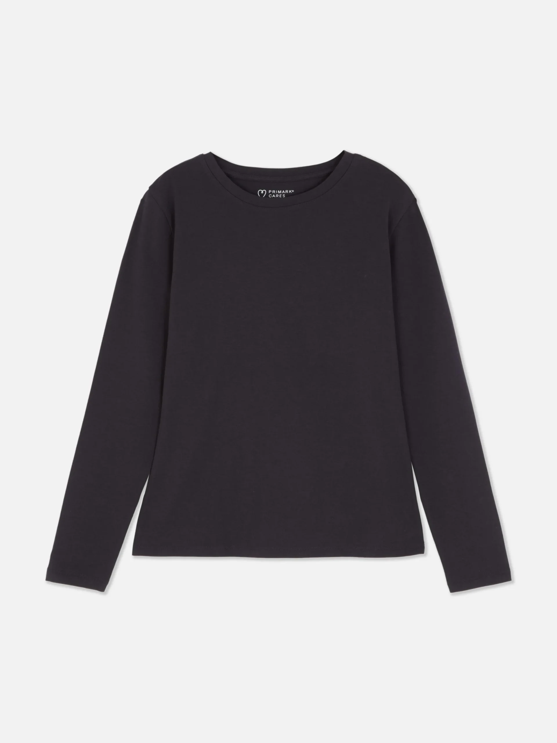 Mujer Primark Tops Y Camisetas|Camiseta Elástica De Manga Larga Con Cuello Redondo