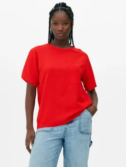 Mujer Primark Camisas Y Blusas|Camiseta En Mezcla De Lino Con Bolsillo