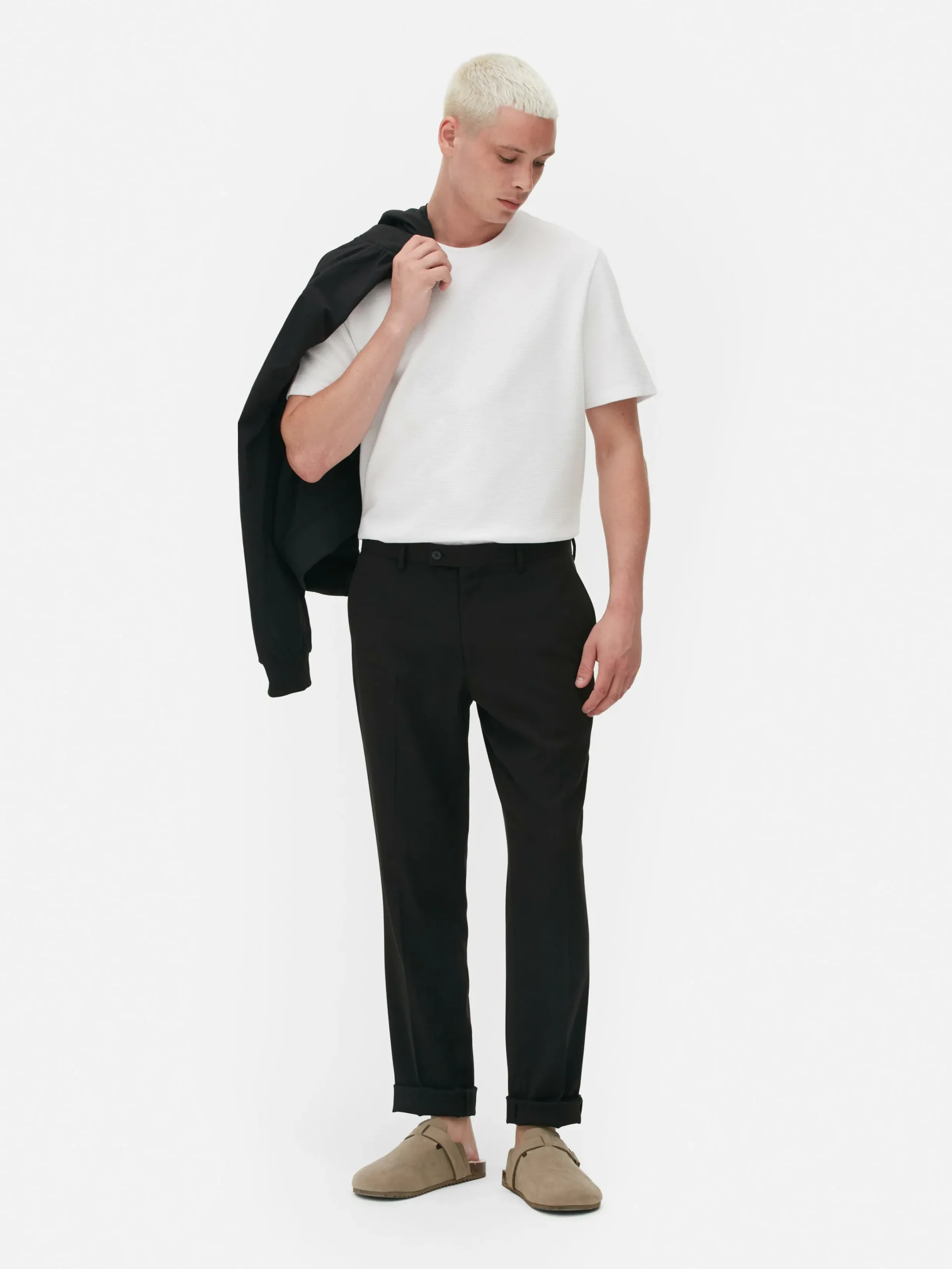 Hombre Primark Tops Y Camisetas|Camiseta En Tejido Otomán Acanalado