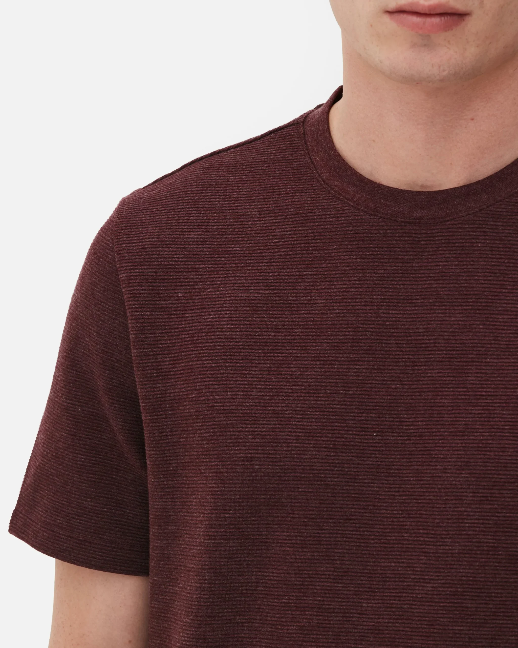 Hombre Primark Tops Y Camisetas|Camiseta En Tejido Otomán Acanalado