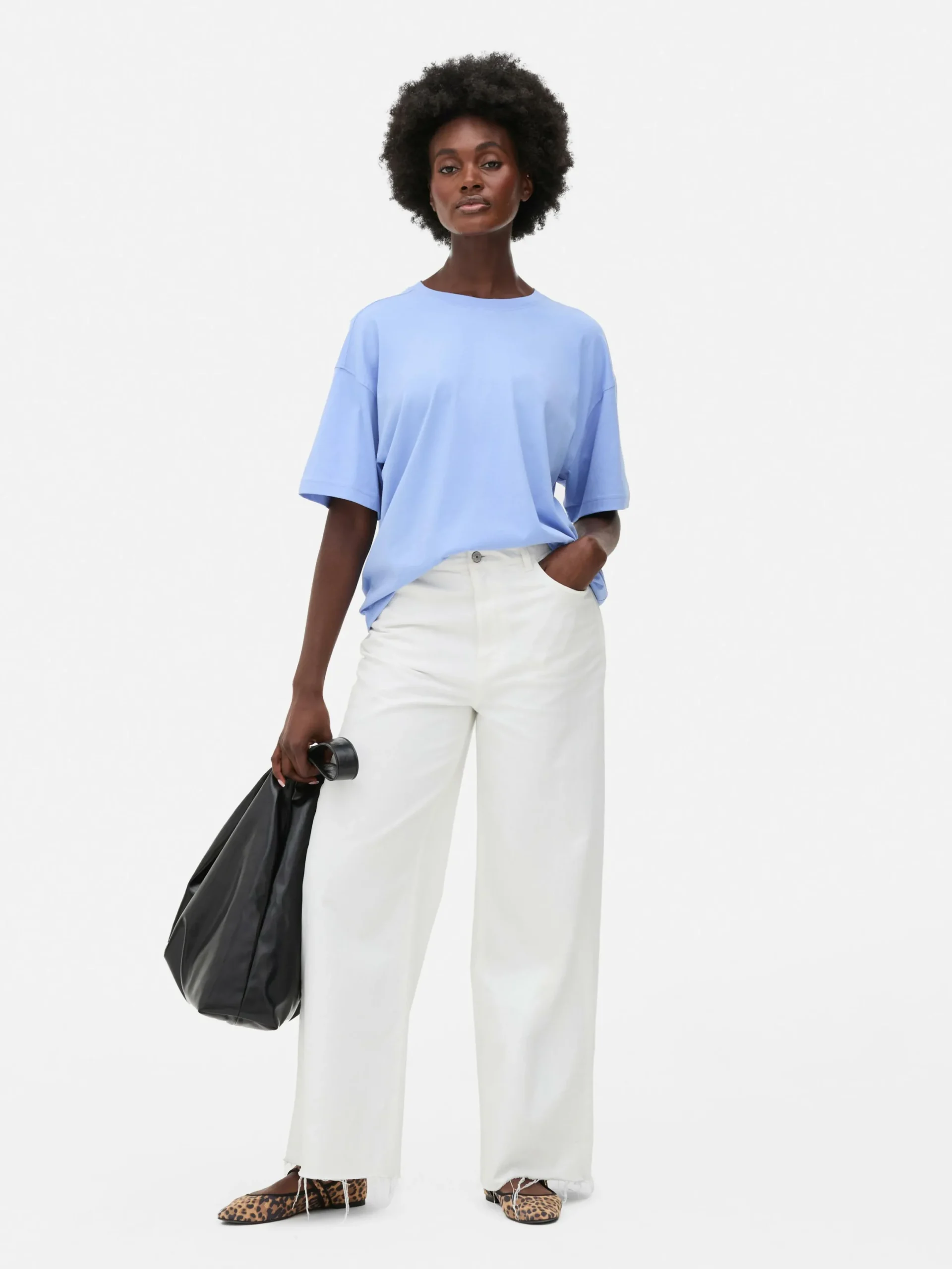 Mujer Primark Tops Y Camisetas|Camiseta Extragrande De Corte Cuadrado