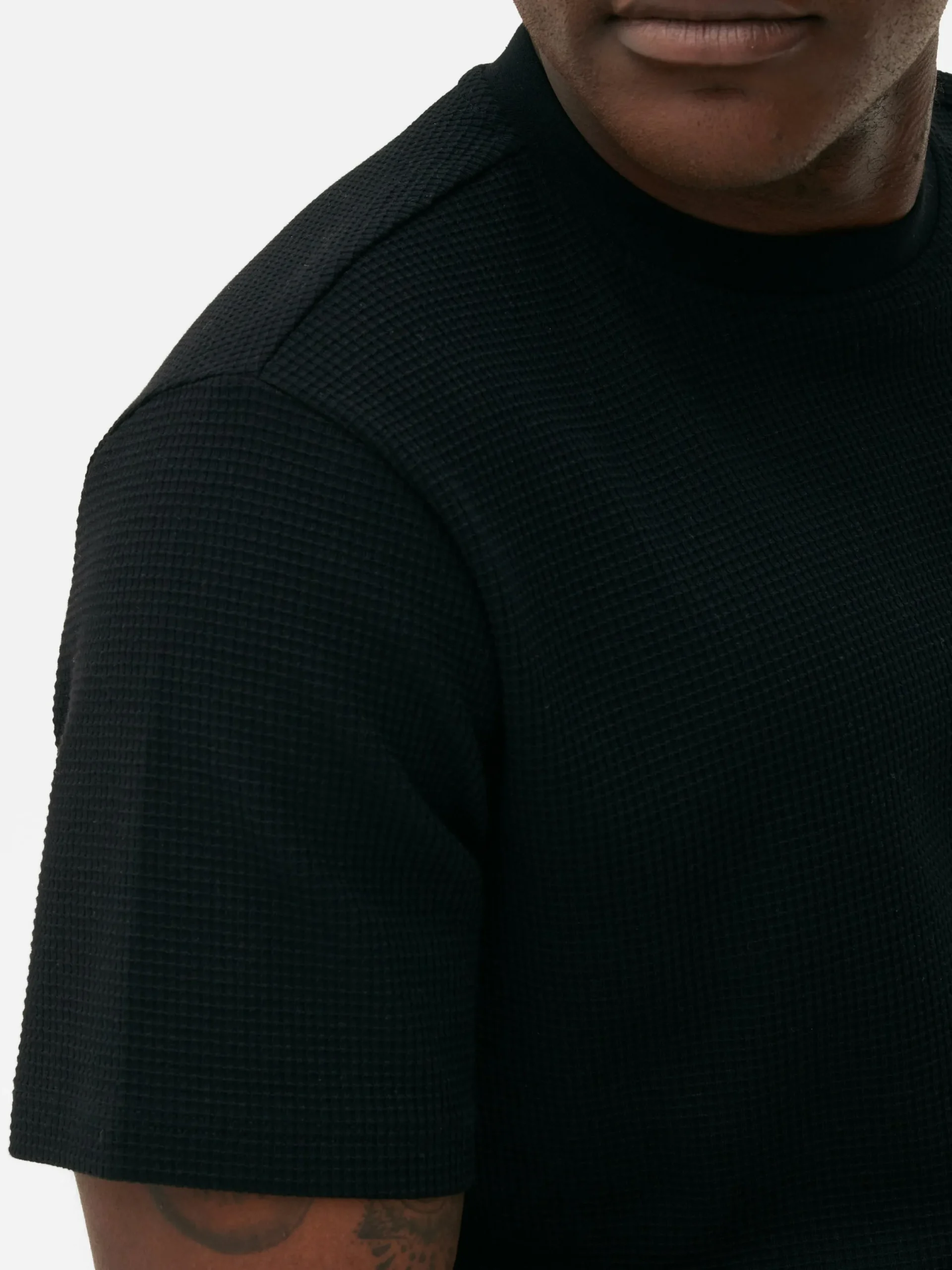 Hombre Primark Tops Y Camisetas|Camiseta Gofrada De Cuello Redondo