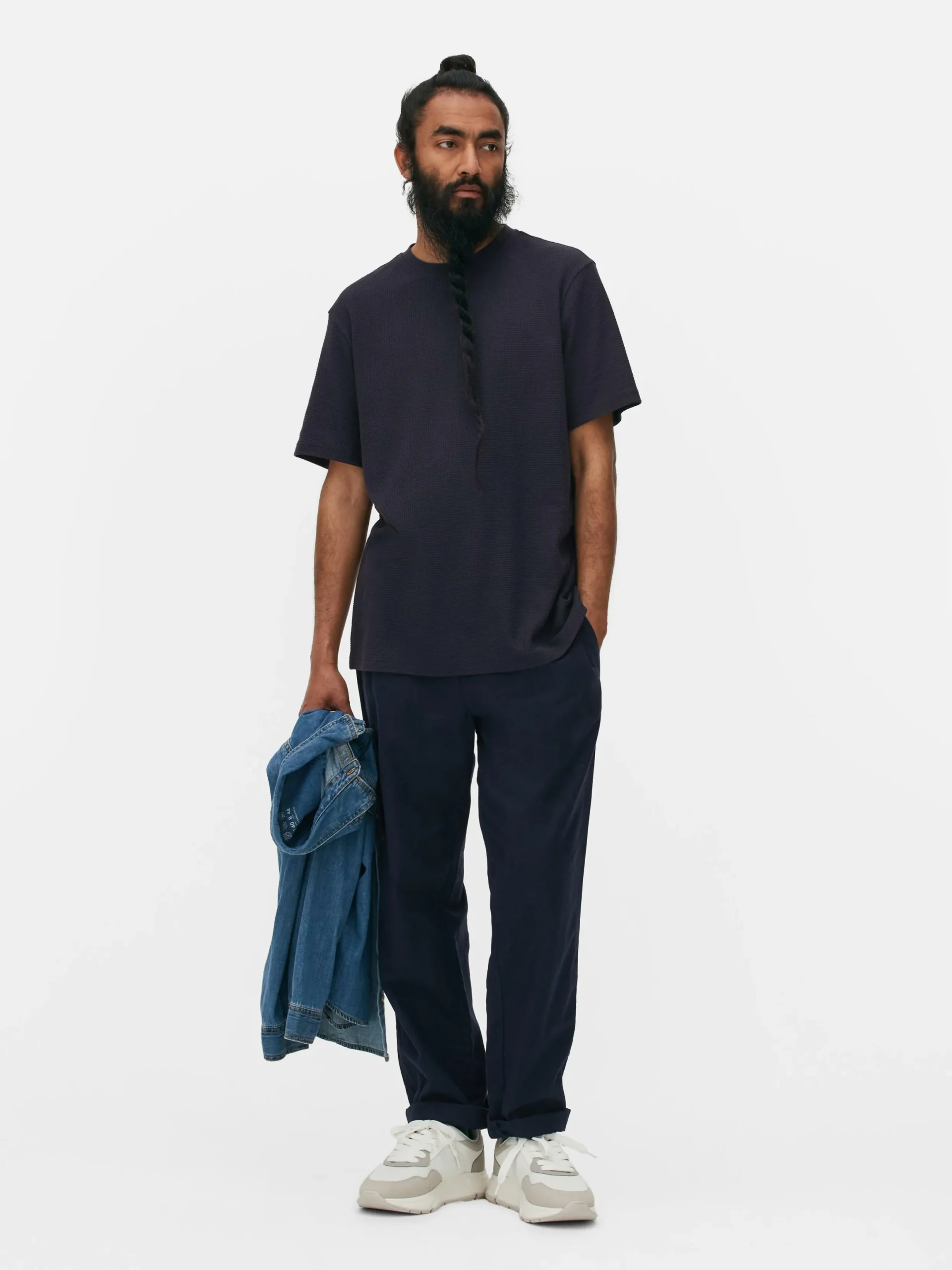 Hombre Primark Tops Y Camisetas|Camiseta Gofrada De Cuello Redondo