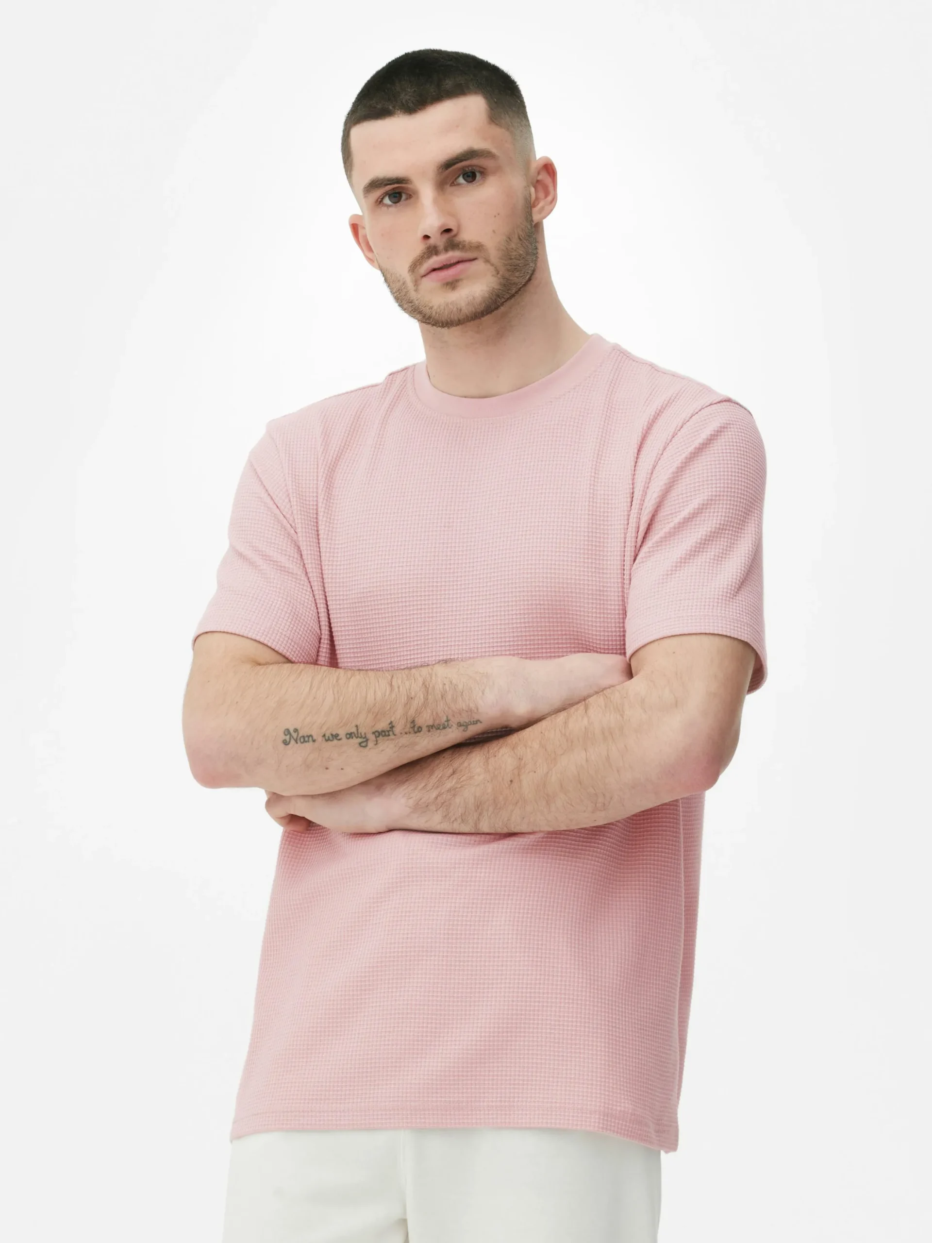 Hombre Primark Tops Y Camisetas|Camiseta Gofrada De Cuello Redondo