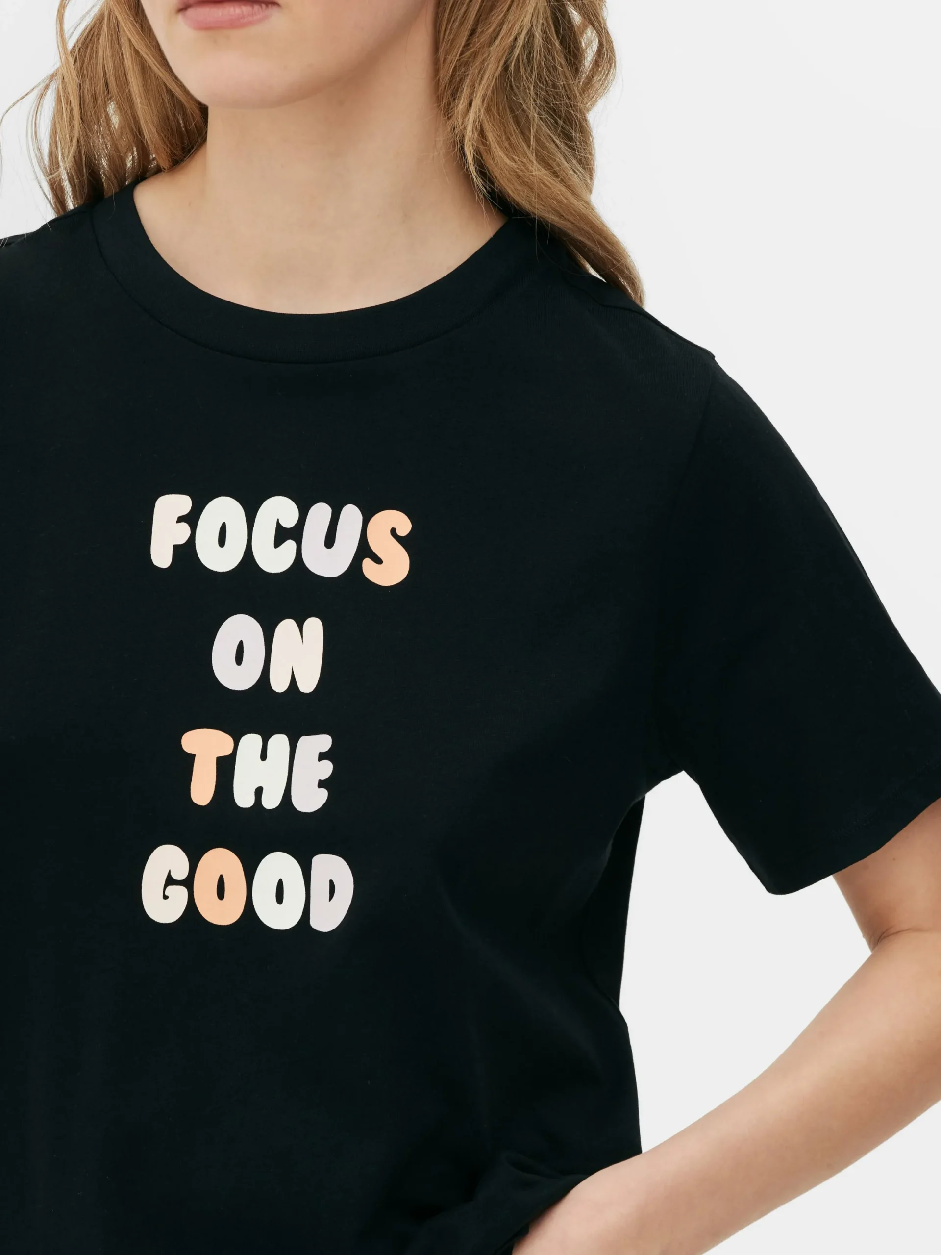 Mujer Primark Tops Y Camisetas|Camiseta Gráfica De Corte Recto