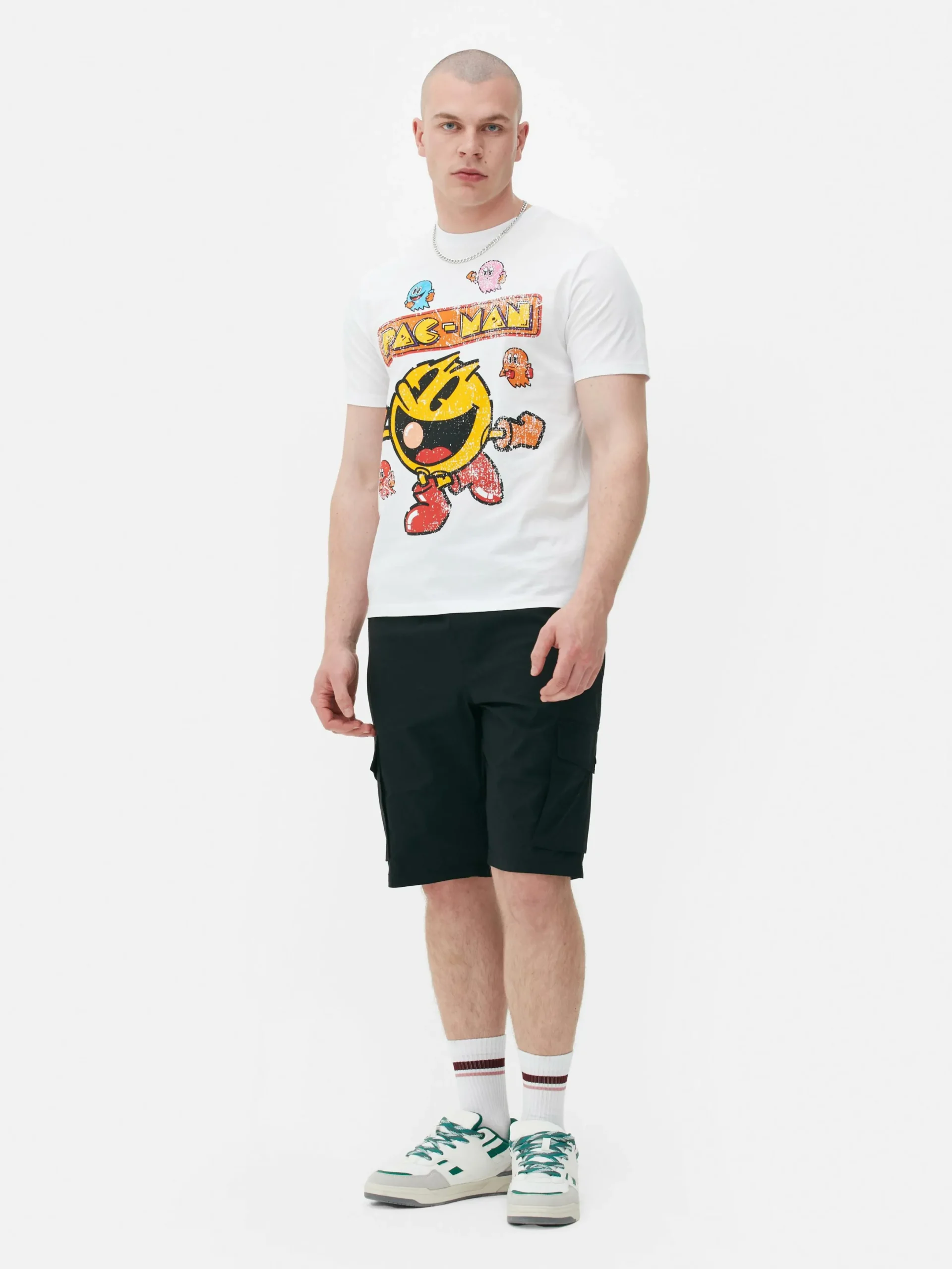 Hombre Primark Tops Y Camisetas|Camiseta Gráfica De Pac-Man