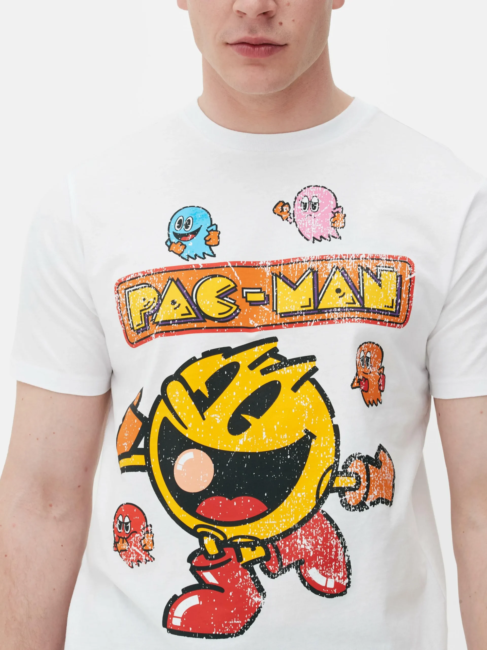 Hombre Primark Tops Y Camisetas|Camiseta Gráfica De Pac-Man
