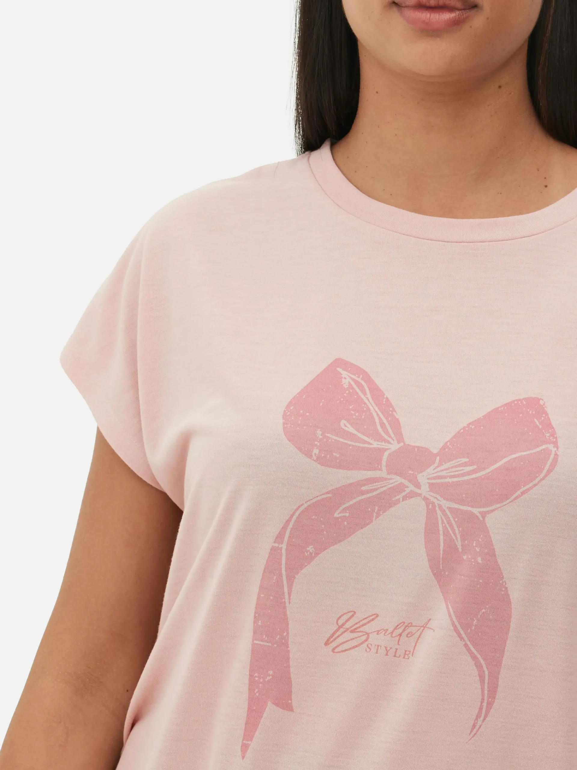 Mujer Primark Tops Y Camisetas|Camiseta Larga De Cuello Redondo