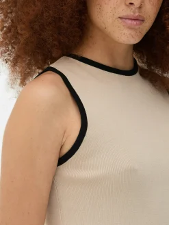 Mujer Primark Tops Y Camisetas|Camiseta Larga Sin Mangas De Cuello Redondo